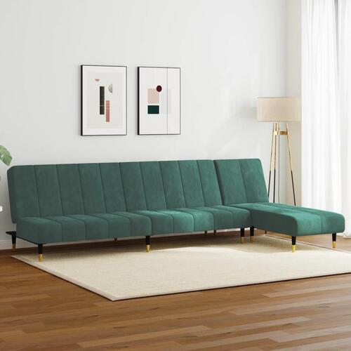 2 personers sofa velour mørkegrøn