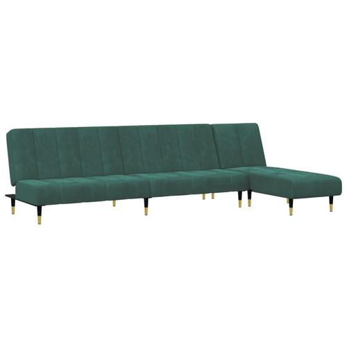 2 personers sofa velour mørkegrøn