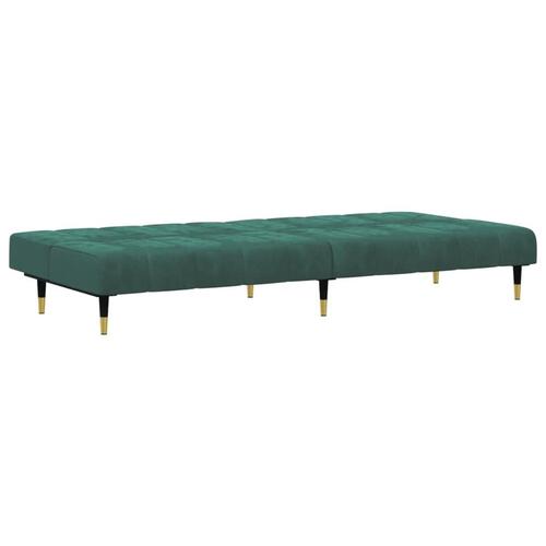 2 personers sofa velour mørkegrøn