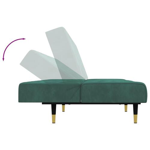 2 personers sofa velour mørkegrøn