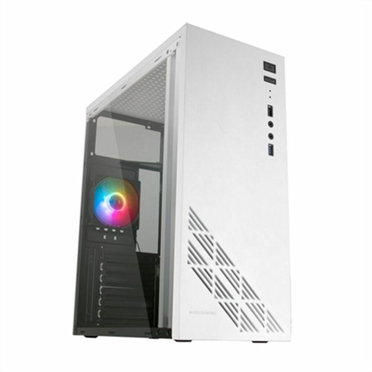 Pc Kabinet Atx Midi-tower Mars Gaming Mc100w Hvid Med Rgb