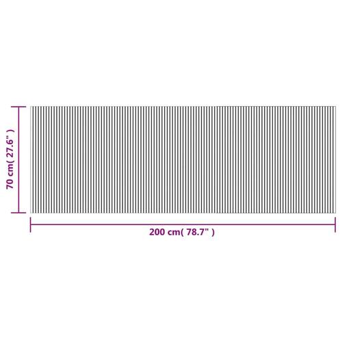 Gulvtæppe 70x200 cm rektangulær bambus brun