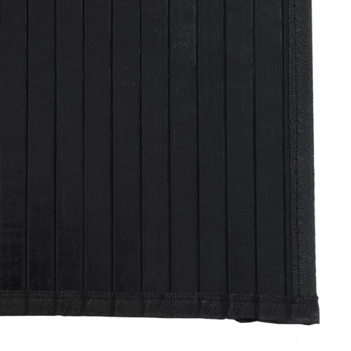 Gulvtæppe i bambus 70 x 400 cm - sort