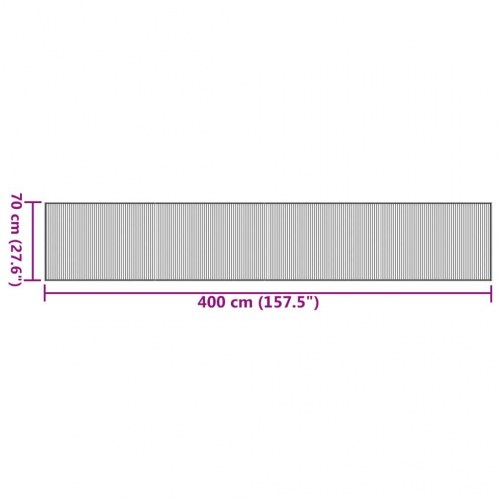 Gulvtæppe i bambus 70 x 400 cm - sort