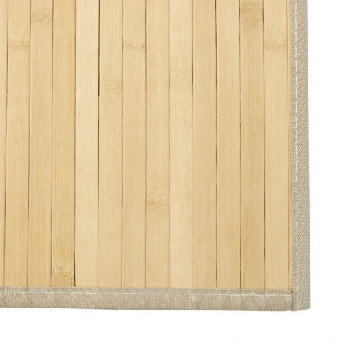 Bambusmåtte 60 x 1000 cm rektangulær - lys naturfarvet