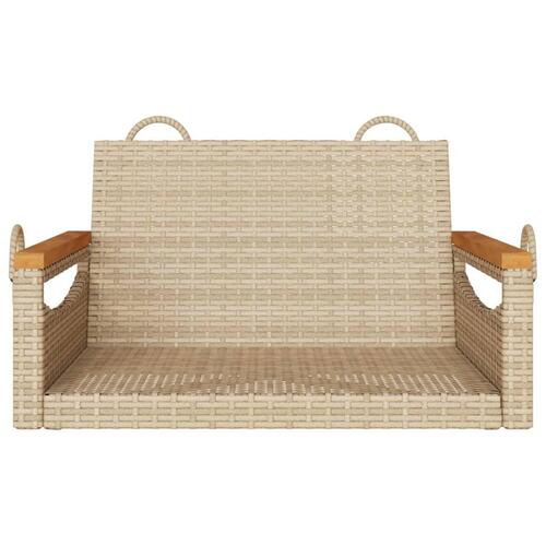 Gyngebænk 63x62x40 cm polyrattan beige