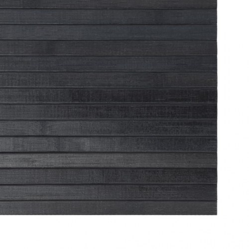 Bambusgulvtæppe 60 x 400 cm rektangulært - grå