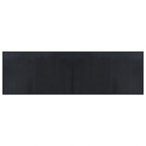 Bambustæppe 60 x 200 cm rektangulært - sort