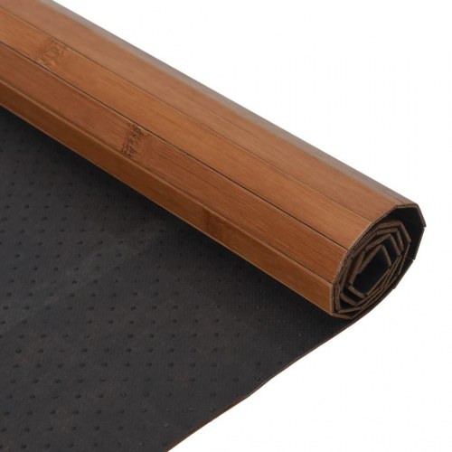Gulvtæppe i bambus - 70 × 400 cm, rektangulært, brun