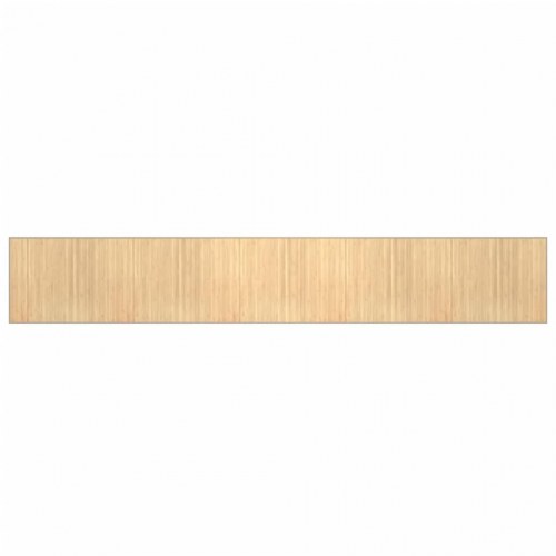Gulvtæppe 80x500 cm rektangulær bambus lys naturfarvet