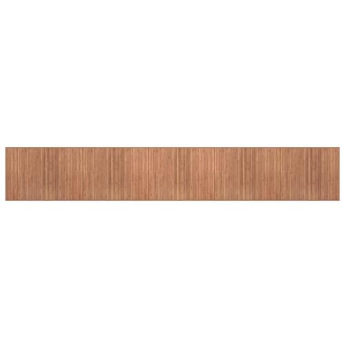 Gulvtæppe 80x500 cm rektangulær bambus naturfarvet