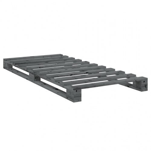 Sengeramme med sengegavl 90 x 200 cm - grå