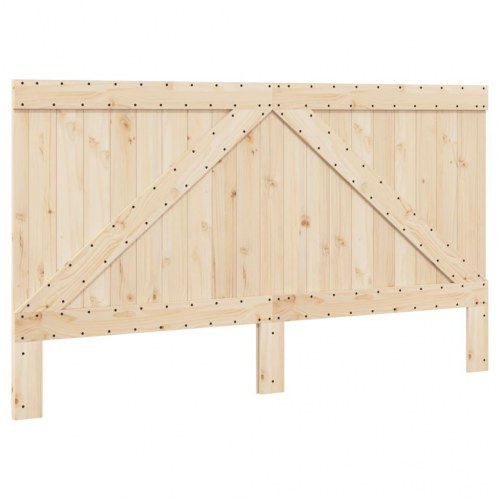 Sengeramme med sengegavl 200 x 200 cm - grå