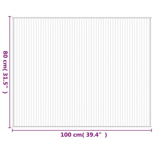 Gulvtæppe i bambus 80 x 100 cm - naturfarvet
