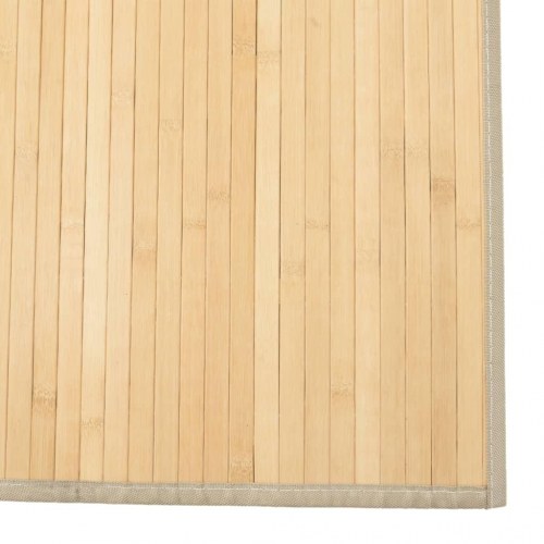 Gulvtæppe i bambus 80 x 100 cm - lys naturfarve