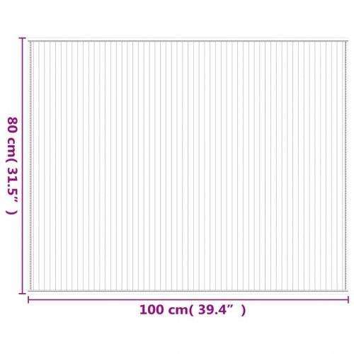 Gulvtæppe i bambus 80 x 100 cm - lys naturfarve