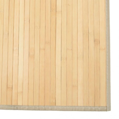 Gulvtæppe i bambus 80 x 300 cm - rektangulært lys naturfarvet