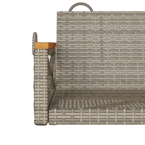 Gyngebænk 63x62x40 cm polyrattan grå