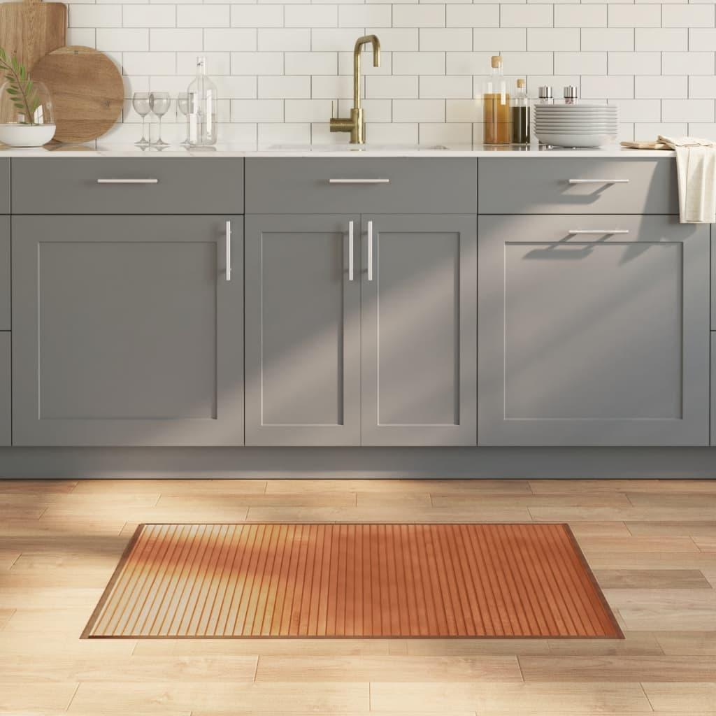 Gulvtæppe 60x100 cm rektangulær bambus brun