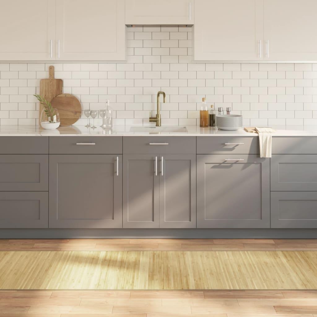 Gulvtæppe Rektangulær Bambus - lys naturfarve / 70 x 300 cm