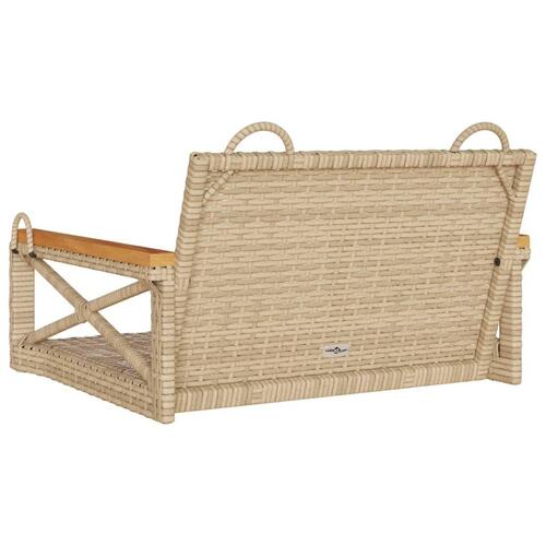 Gyngebænk 63x62x40 cm polyrattan beige