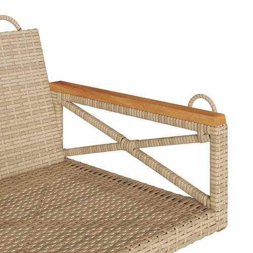 Gyngebænk 63x62x40 cm polyrattan beige