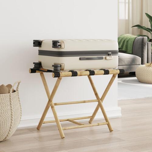 Kuffertbænk 62x42x50,5 cm foldbar bambus