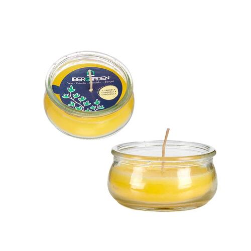 Stearinlys Gul Glas Voks 7,7 x 4 x 7,7 cm (24 enheder)