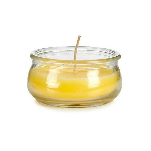 Stearinlys Gul Glas Voks 7,7 x 4 x 7,7 cm (24 enheder)