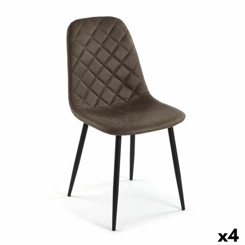 Stol Versa Serena Mørkebrun 53 x 88 x 43,5 cm (4 enheder)