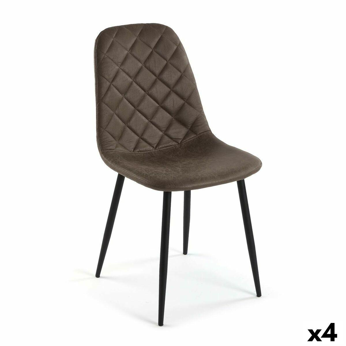 Stol Versa Serena Mørkebrun 53 x 88 x 43,5 cm (4 enheder)