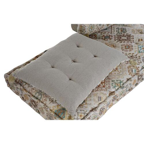 2 personers sofa Beige Brun Bomuld Gul (145 x 76 x 13 cm)