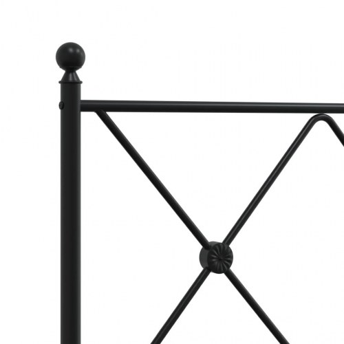 Sengeramme med sengegavl og fodgærde 90 x 190 cm - sort