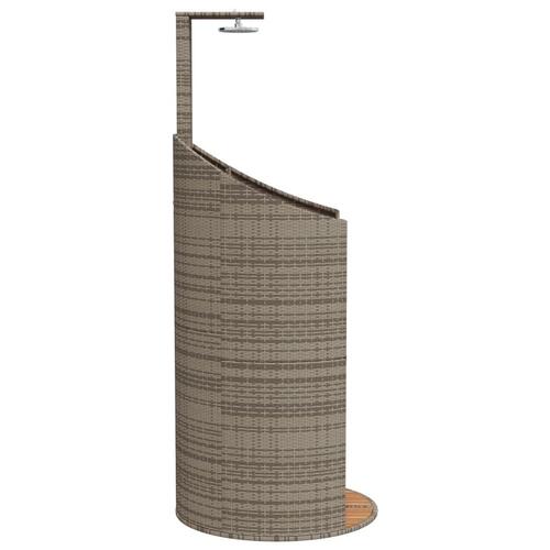 Havebruser 100x100x241,5 cm polyrattan og akacietræ grå