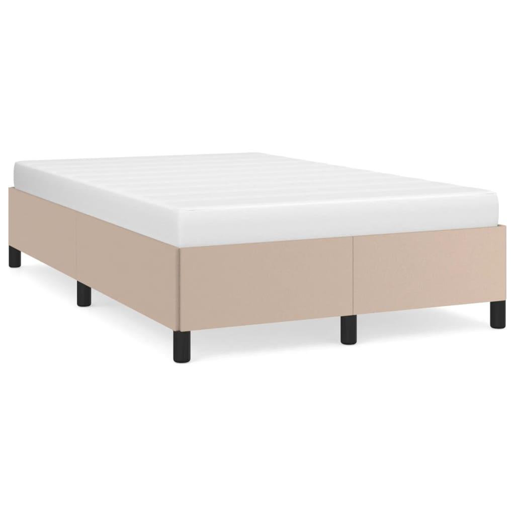 Sengeramme uden madras 120x190 cm cappuccino farvet billede