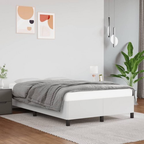 Sengeramme i kunstlæder 120 x 190 cm - hvid