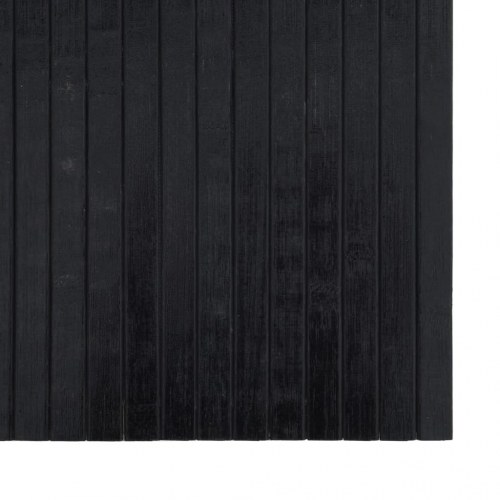 Bambustæppe rektangulært 100 x 500 cm - sort