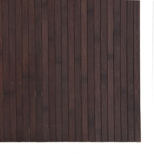 Bambustæppe 80 x 300 cm rektangulært - mørkebrun