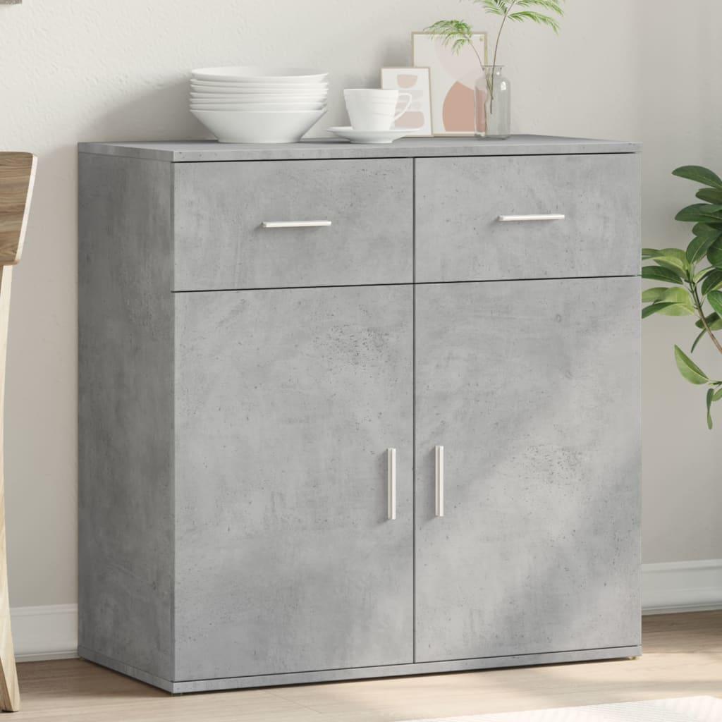 Skænk 79 × 38 × 80 cm i konstrueret træ - betongrå
