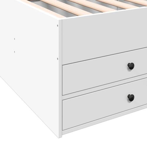 Daybed med skuffer uden madras 90x200 cm hvid