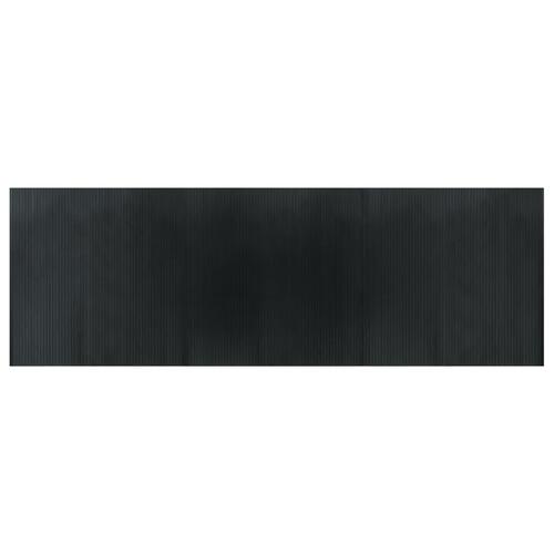 Gulvtæppe 100x300 cm rektangulær bambus grå