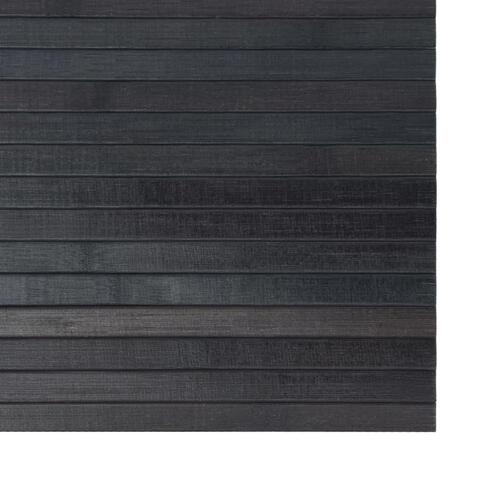 Gulvtæppe 100x300 cm rektangulær bambus grå