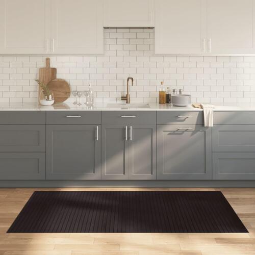 Gulvtæppe 100x200 cm rektangulær bambus mørkebrun