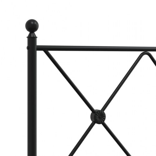 Sengeramme med sengegavl og fodgærde 193x203 cm - sort