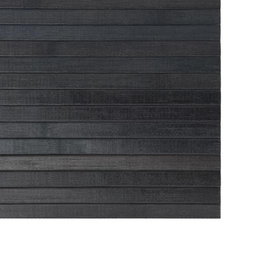 Gulvtæppe 100x100 cm rektangulær bambus grå