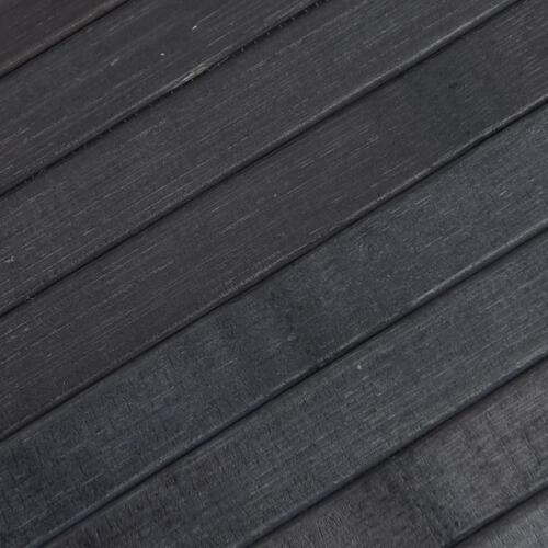 Gulvtæppe 100x100 cm rektangulær bambus grå