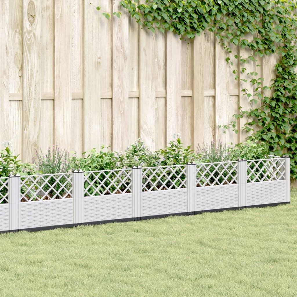 Plantekasse Med Spyd 363 5x43 5x43 Hvid