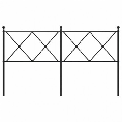 Sengegavl i metal 160 cm - sort, klassisk design