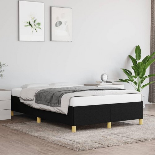 Sengeramme i stof - 120 x 190 cm, sort