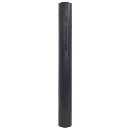 Gulvtæppe 100x500 cm rektangulær bambus grå